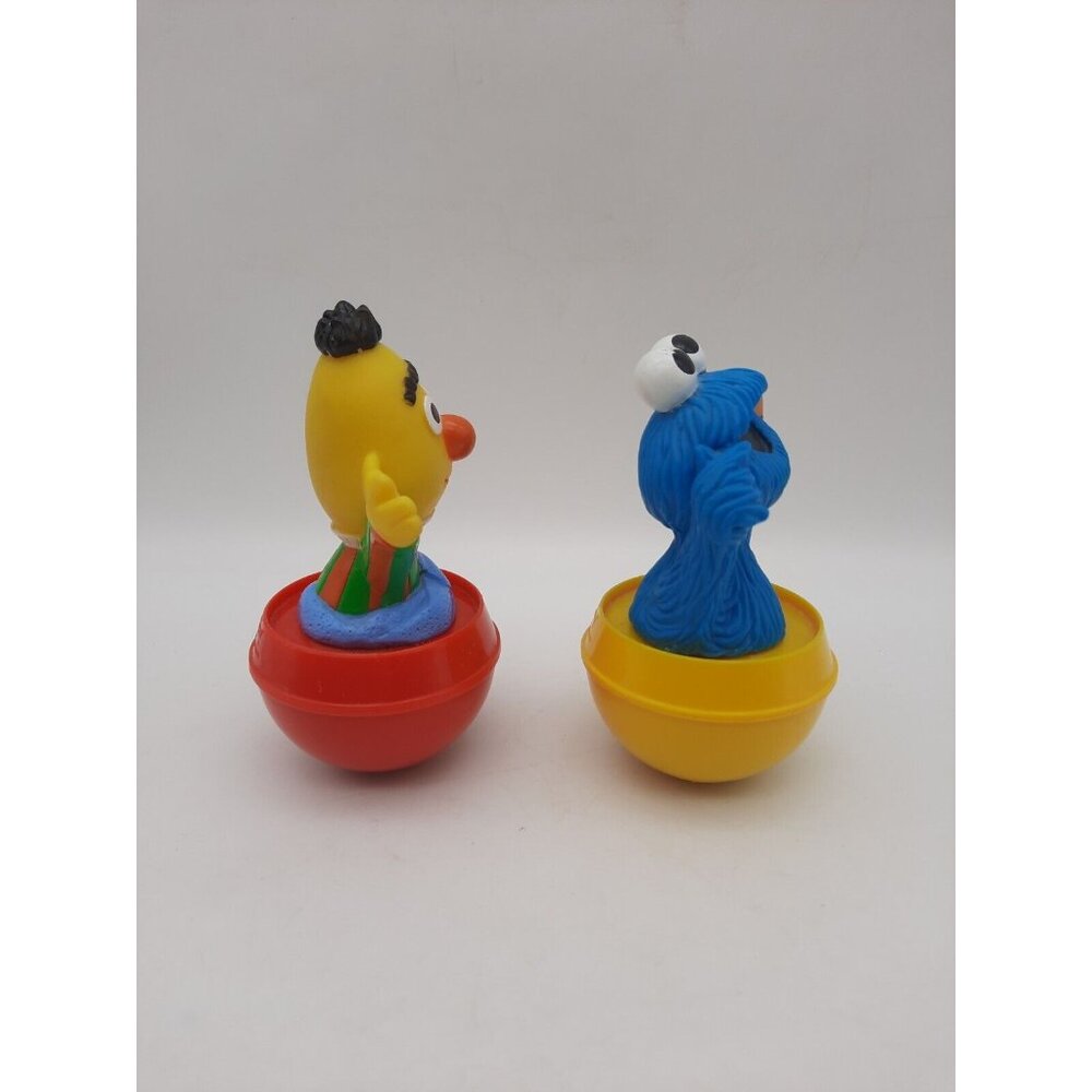 Illco VINTAGE Sesame Street 5” Tall Wobble Toys Muppets Bert & Cookie - Picture 2 of 6